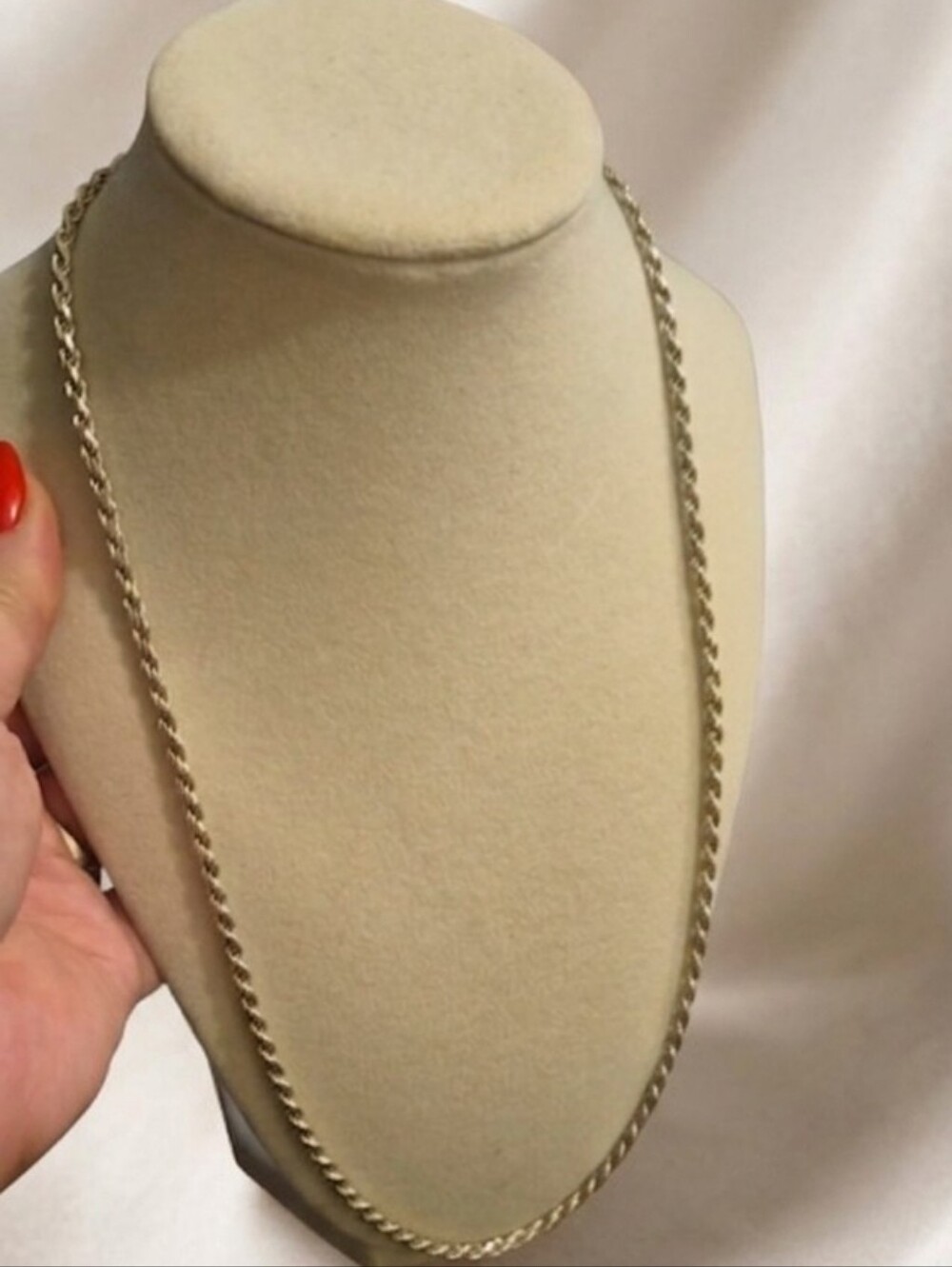 Silver Rope Necklace 24" Made in Italy